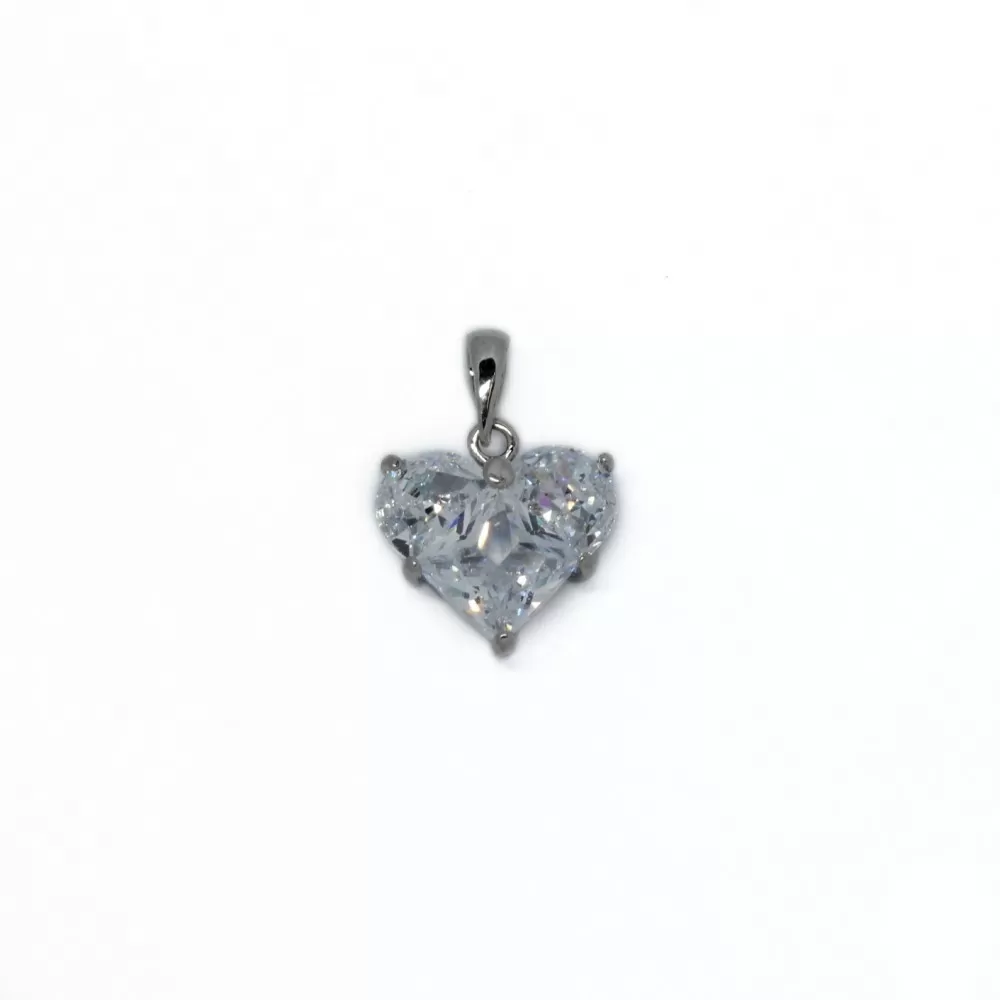 Pendant with zircons Lux 15x20mm 1pcs. (F12L1072) 