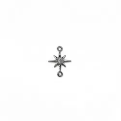 Pendant with zircons Lux 10x10mm 1pcs. (F12L1070) 