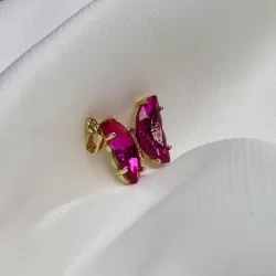 Pendant with zircons Lux 17x22mm 1pcs. (F12L3100) 
