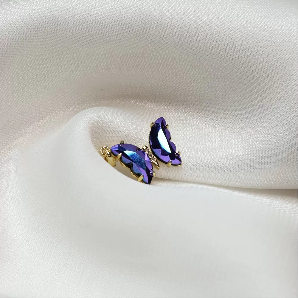 Pendant with zircons Lux 17x22mm 1pcs. (F12L3102) 