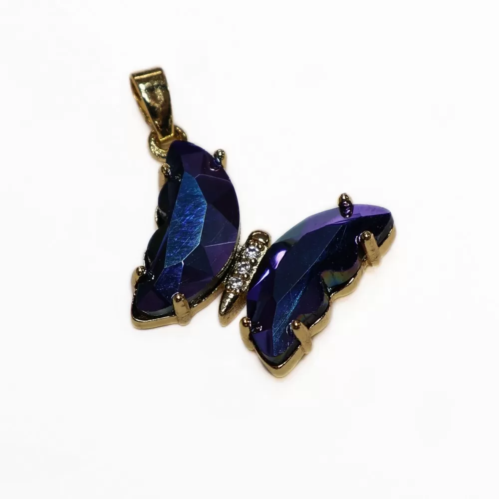 Pendant with zircons Lux 17x22mm 1pcs. (F12L3102) 