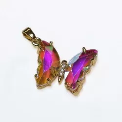 Pendant with zircons Lux 17x22mm 1pcs. (F12L3103) 