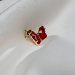Pendant with zircons Lux 17x22mm 1pcs. (F12L3104) 