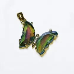 Pendant with zircons Lux 17x22mm 1pcs. (F12L3105) 