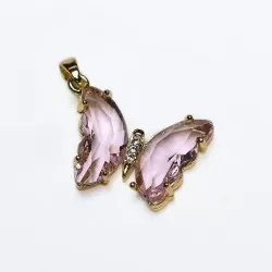 Pendant with zircons Lux 17x22mm 1pcs. (F12L3107) 