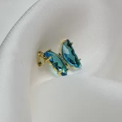 Pendant with zircons Lux 17x22mm 1pcs. (F12L3108) 