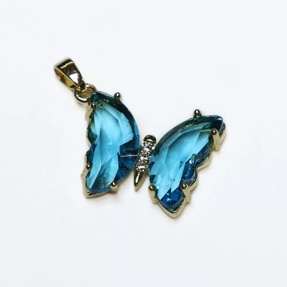 Pendant with zircons Lux 17x22mm 1pcs. (F12L3108) 