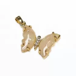 Pendant with zircons Lux 17x22mm 1pcs. (F12L3110) 