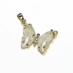 Pendant with zircons Lux 17x22mm 1pcs. (F12L3111) 