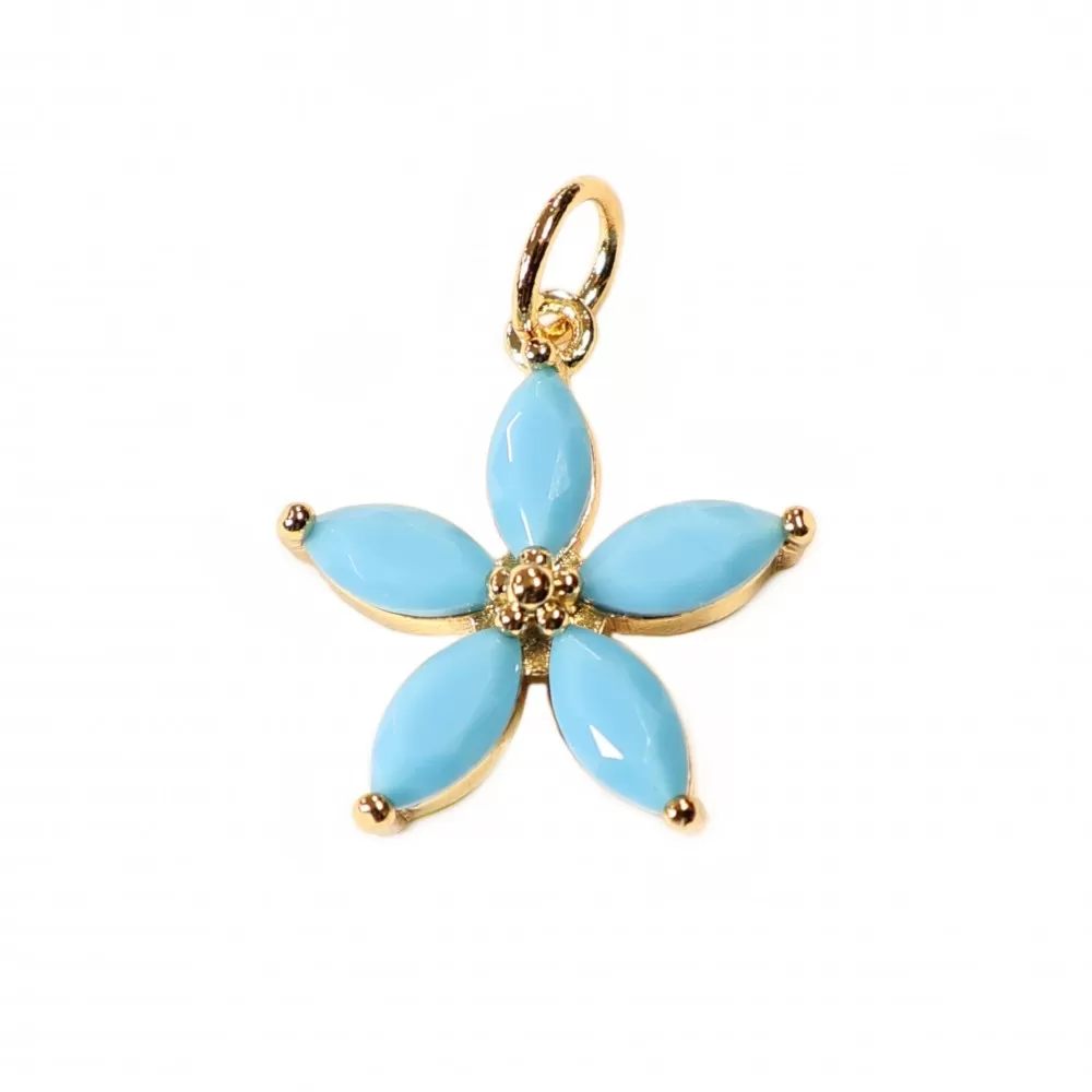 Pendant with zircons Lux 19x15mm 1pcs. (F12L3129) 