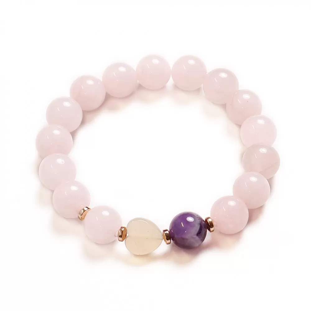 Rose Quartz/Amethyst/Hematite/Agate (321012)