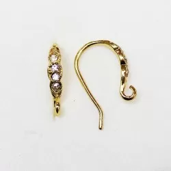 Earring fittings 14x3mm 10pcs. (F02A3004)