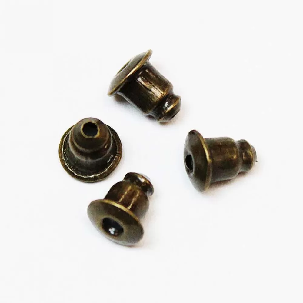 Earring backs 5x6mm 4pcs. (F02M6500) Earring backs 5x6mm 4pcs. (F02M6500)