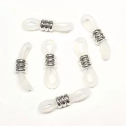 Silicone eyeglass connectors ~22x6mm 6 psc. (F17M0003)