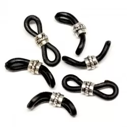 Silicone eyeglass connectors ~22x6 mm 6 psc. (F17M0005)