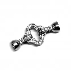 Clasp with zircons Lux 28x13mm 1pcs. (F01L1005) 