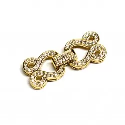 Clasp with zircons Lux 30x12mm 1pcs. (F01L3042) 