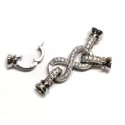 Clasp with zircons Lux 40x13mm 1pcs. (F01L1000) 