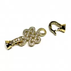 Clasp with zircons Lux 40x15mm 1pcs. (F01L3044) 