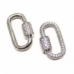 Clasp with zircons Lux 15x25mm 1pcs. (F01L1039)