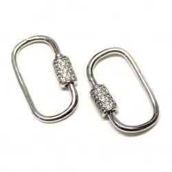 Clasp with zircons Lux 17x29mm 1pcs. (F01L1038)