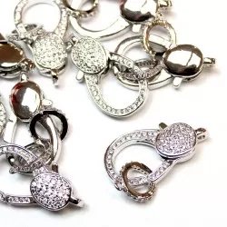 Clasp with zircons Lux 30x14mm 1pcs. (F01L1004)