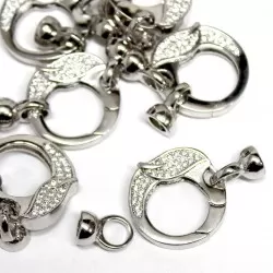 Clasp with zircons Lux 35x19mm 1pcs. (F01L1016)