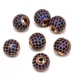 Spacer with zircons Lux 10mm 1pcs. (F13L4103)
