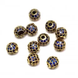 Spacer with zircons Lux 6mm 1pcs. (F13L3143)