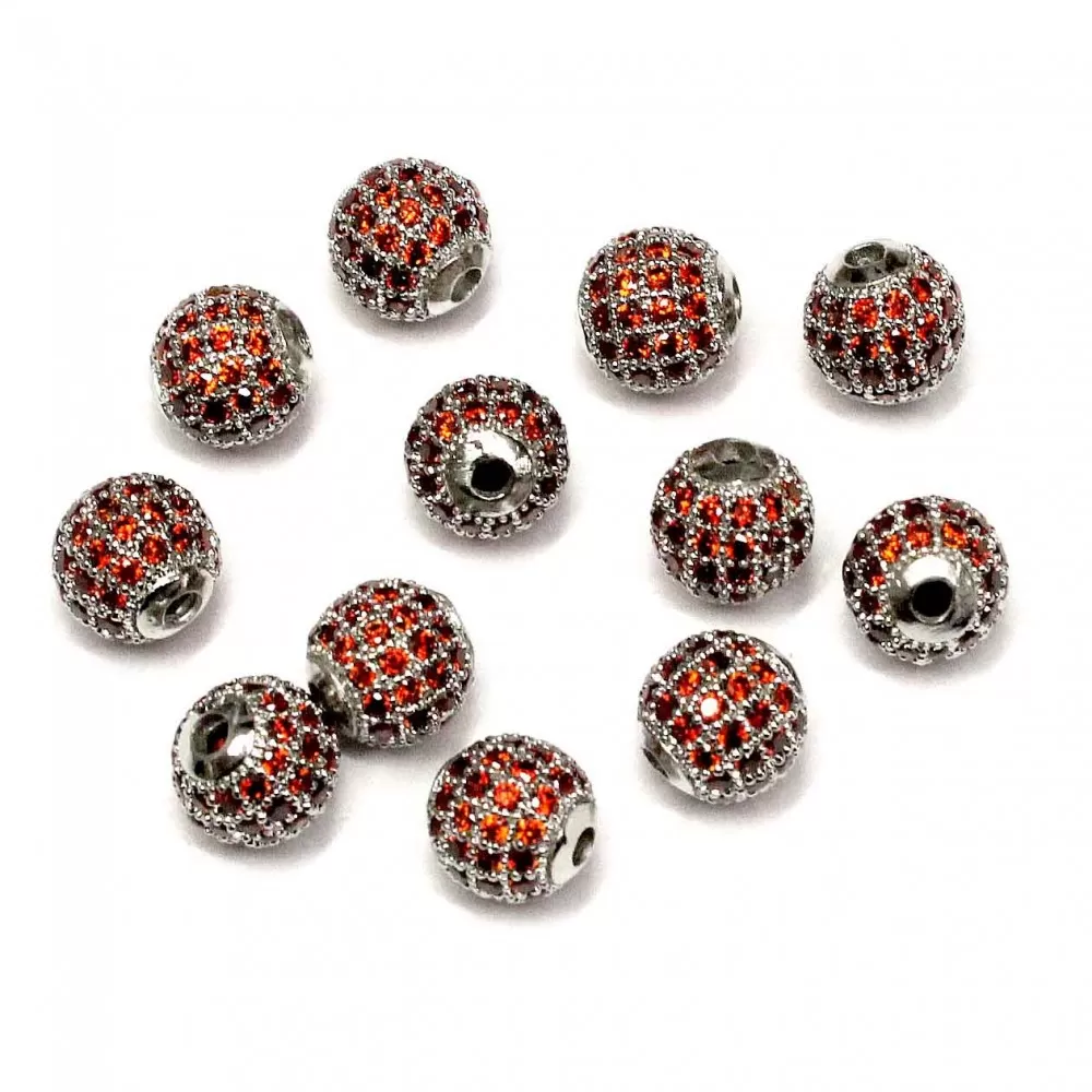 Spacer with zircons Lux 8mm 1pcs. (F13L1132) Spacer with zircons Lux 8mm 1pcs. (F13L1132)