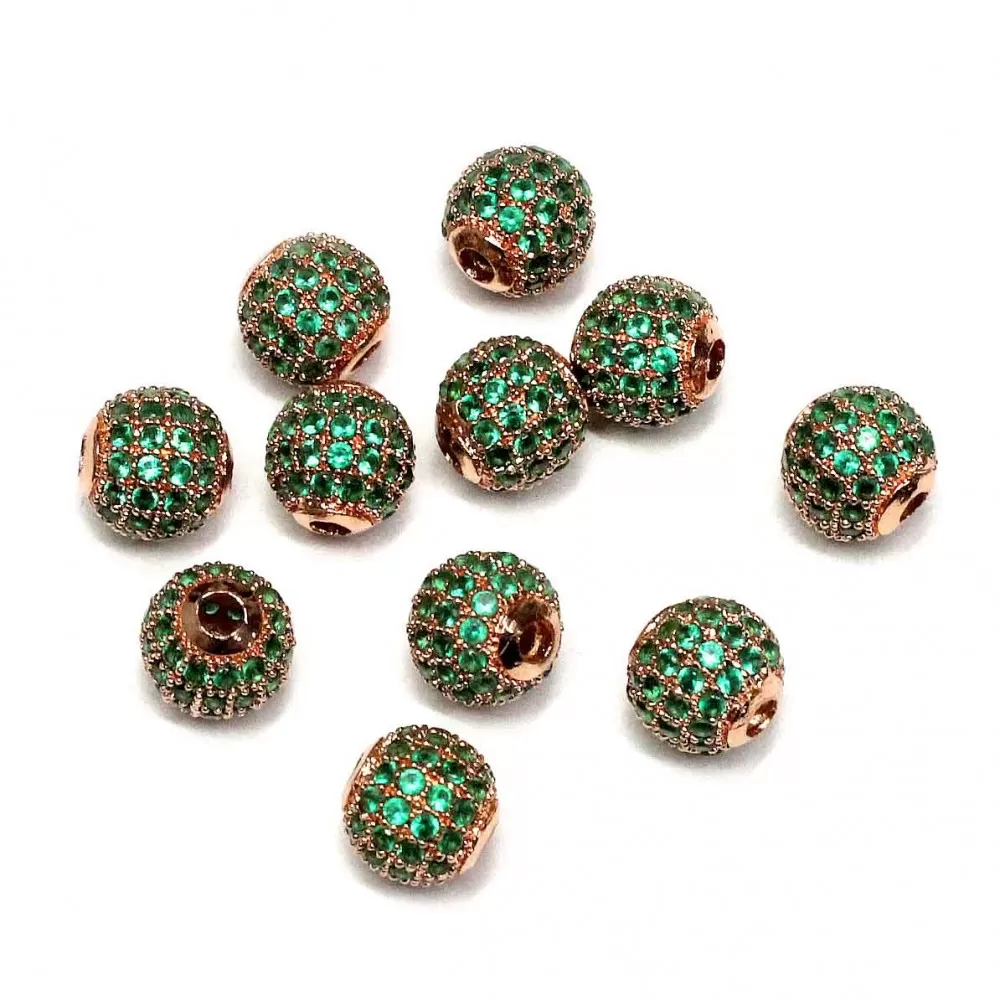 Spacer with zircons Lux 8mm 1pcs. (F13L4133) Spacer with zircons Lux 8mm 1pcs. (F13L4133)