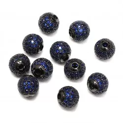 Spacer with zircons Lux 8mm 1pcs. (F13L7131)