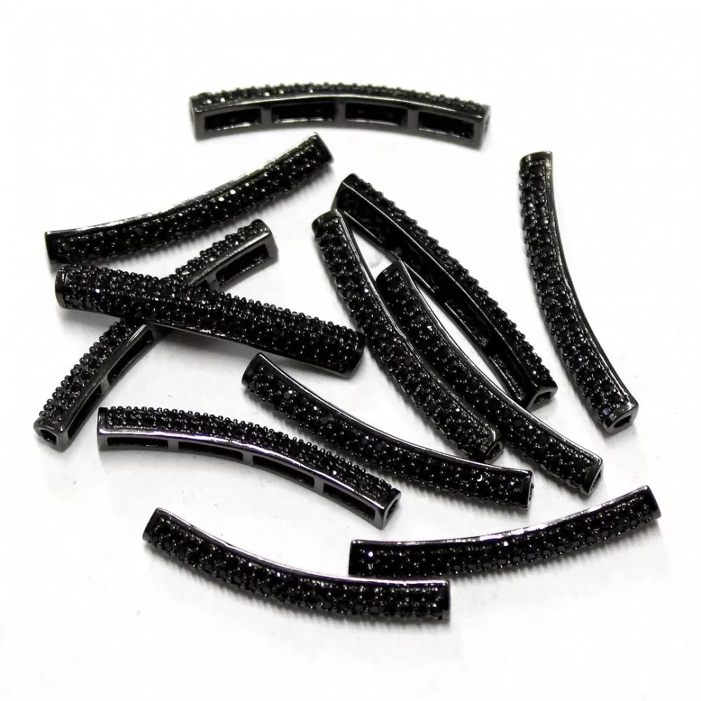 Spacer with zircons Lux 27x4mm 1pcs. (F13L7057) Spacer with zircons Lux 27x4mm 1pcs. (F13L7057)