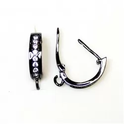 Earring fittings with zircons Lux 18x4mm 2pcs. (F02L7064)