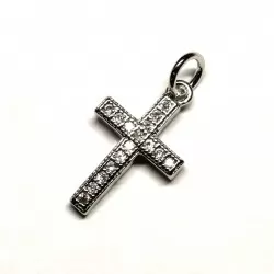 Pendant with zircons Lux 19x10mm 1pcs. (F12L1056) 