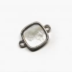 Nacre Spacer Lux 15x10 mm 1 pcs. (F13L1012) Size - 15x10 mm  Internal hole diameter - 1 mm  Weight ~ 1,7 gr.