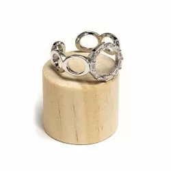 Adjustable ring with zircons Lux (F90L1108)