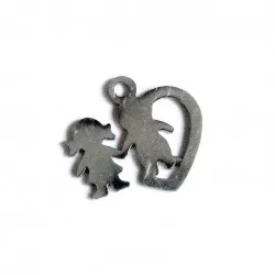 Stainless steel pendant 15x14mm 1pcs. (F12N1021)