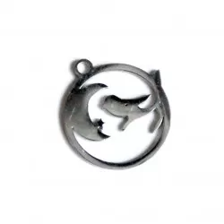 Stainless steel pendant 18x16mm 1pcs. (F12N1022)