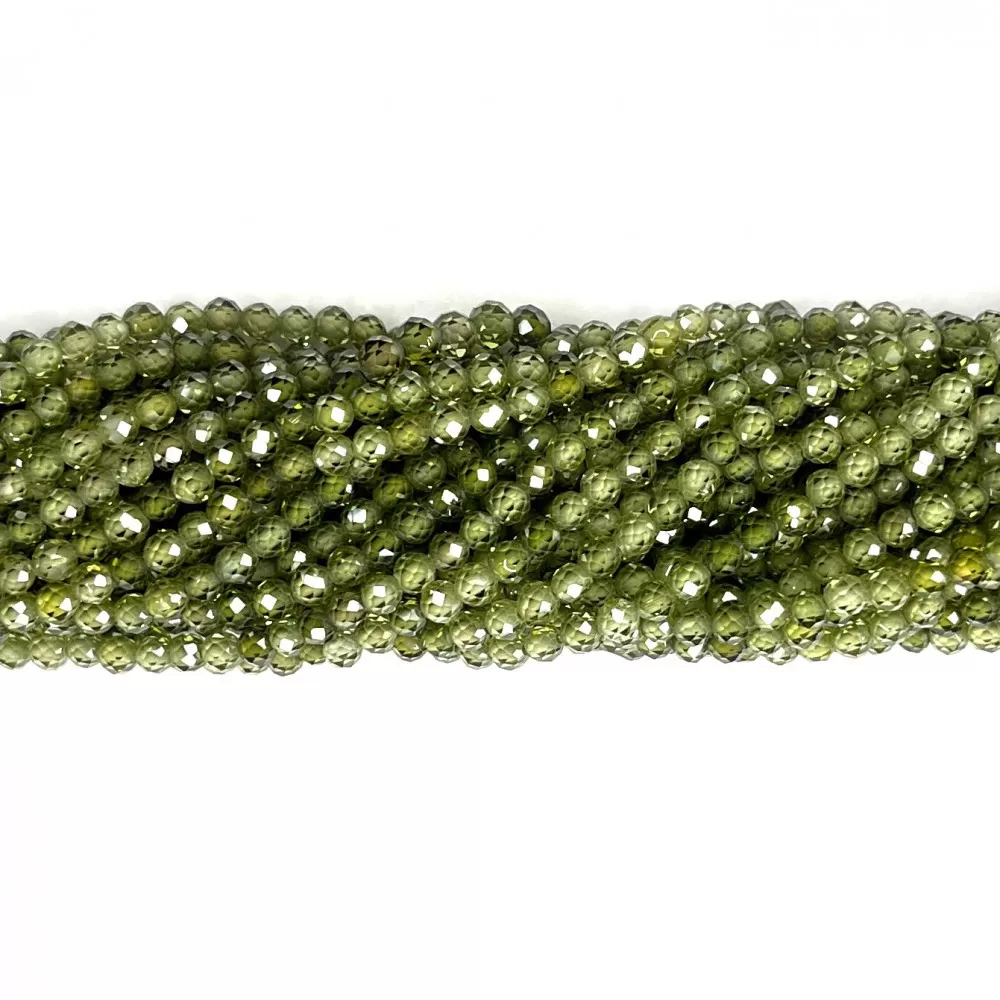 Beads Fianite (cubic zirconia)-faceted 3mm (0003011G)