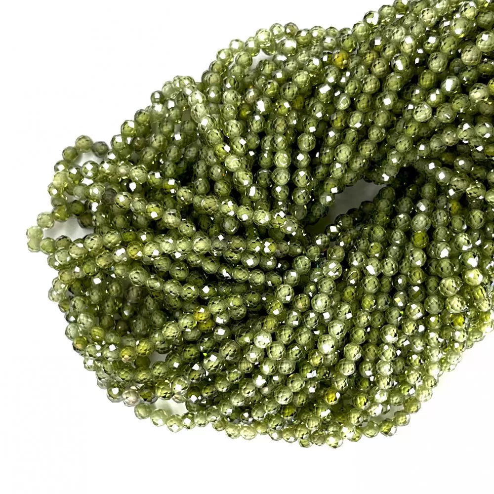 Beads Fianite (cubic zirconia)-faceted 3mm (0003011G)