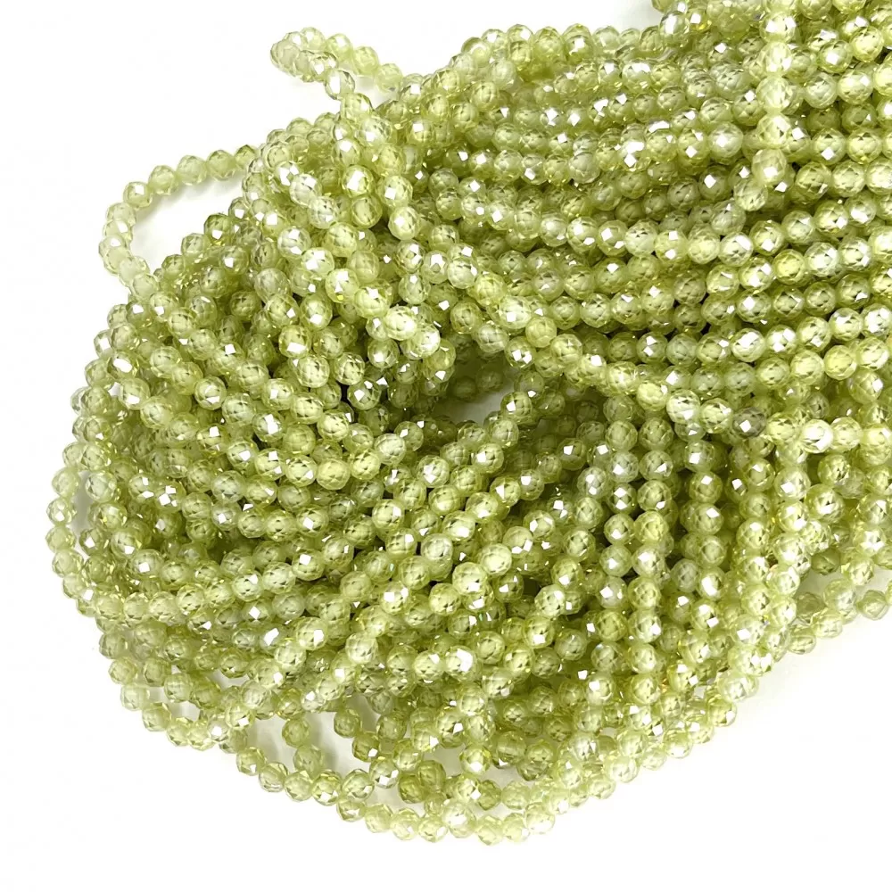 Beads Fianite (cubic zirconia)-faceted 4mm (0004017G)