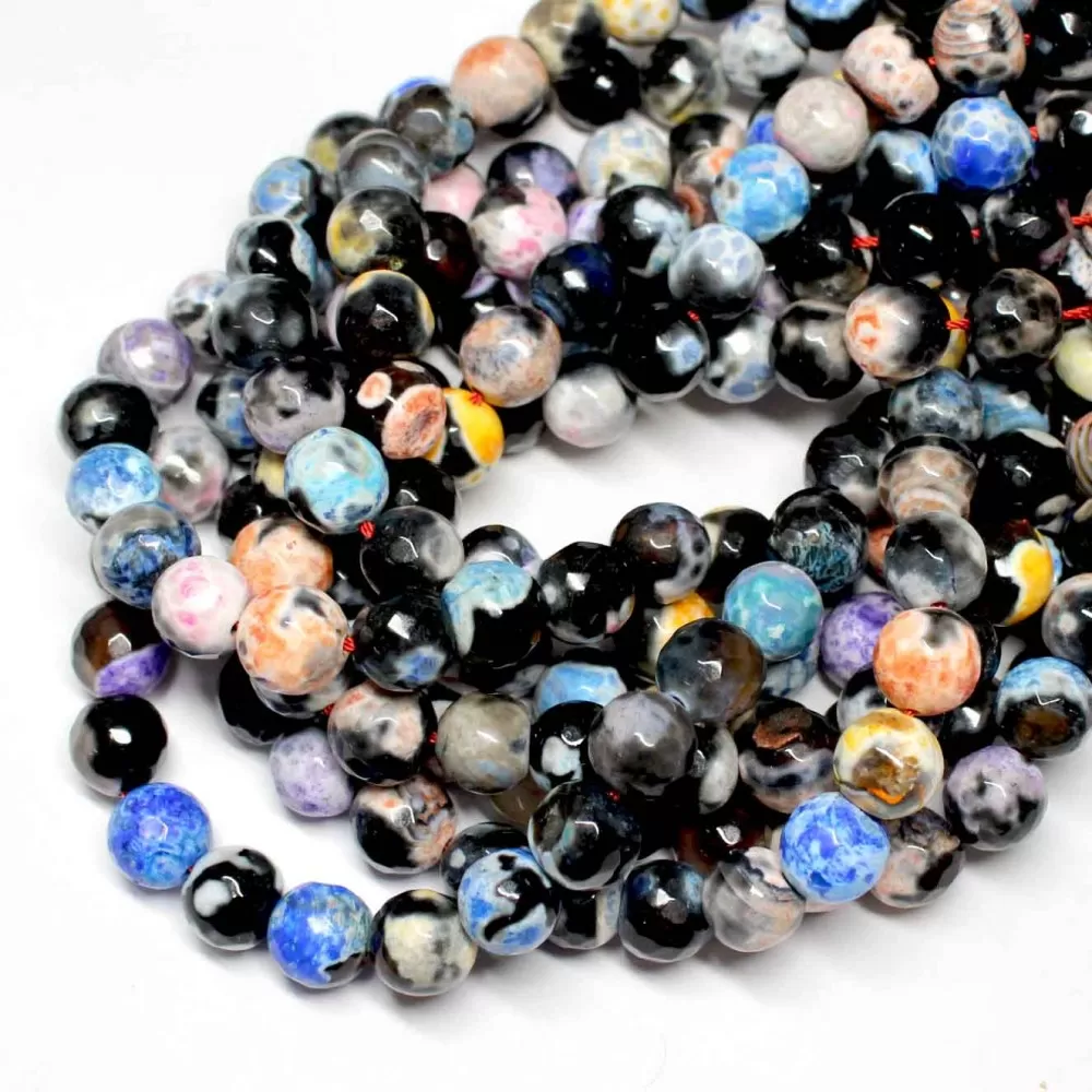 Beads Agate-faceted 10mm (0210091G) Beads Agate-faceted 10mm (0210091G)