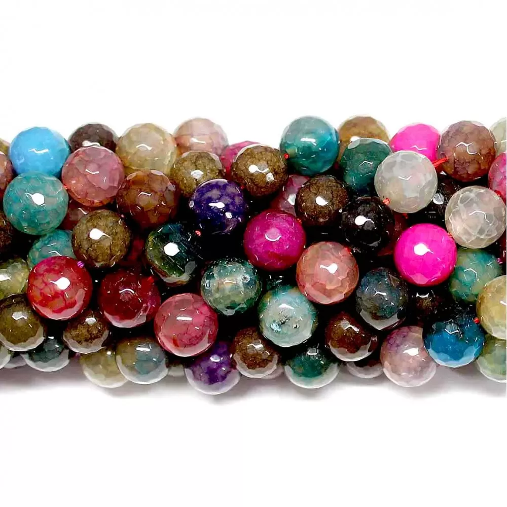Beads Agate-faceted 10mm (0210097G) Beads Agate-faceted 10mm (0210097G)