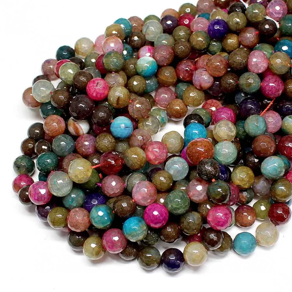 Beads Agate-faceted 10mm (0210097G) Beads Agate-faceted 10mm (0210097G)
