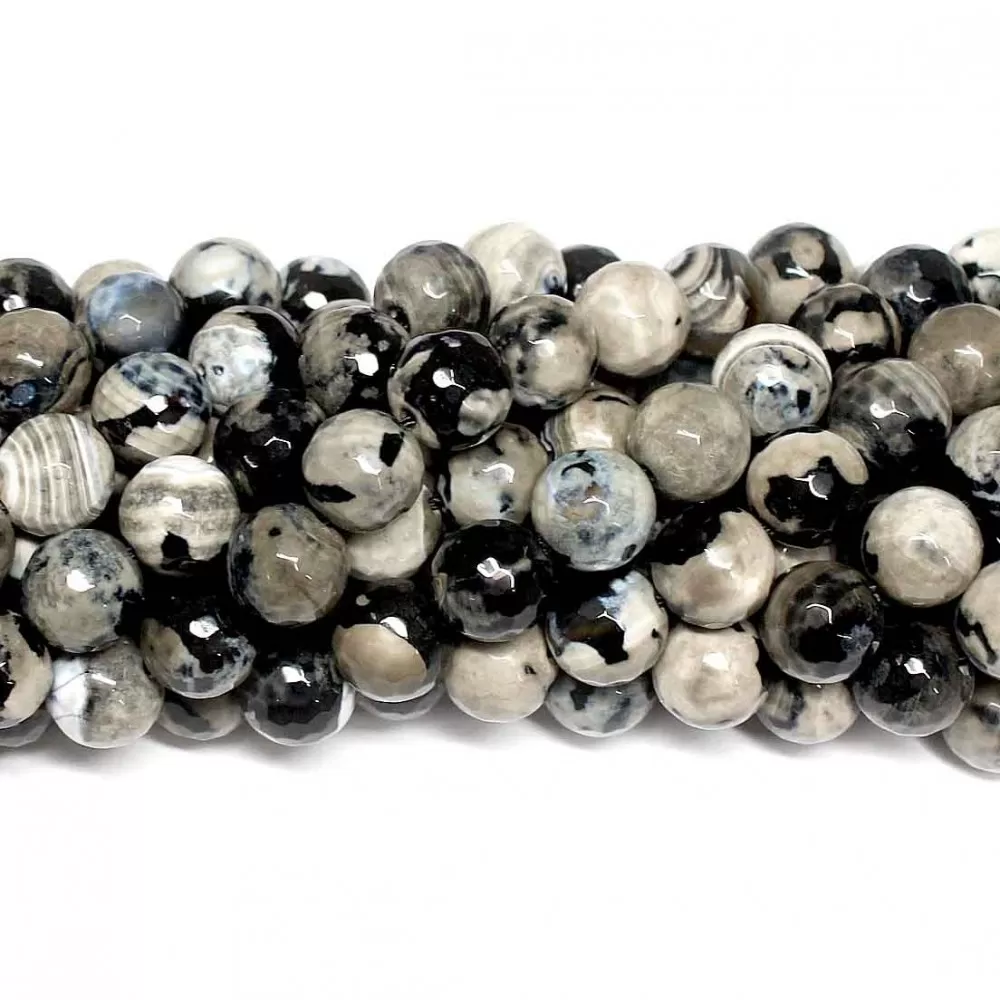 Beads Agate-faceted 10mm (0210113G)