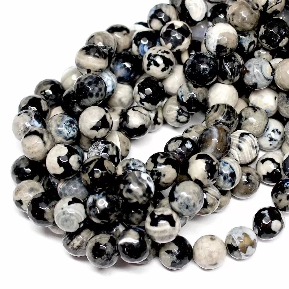 Beads Agate-faceted 10mm (0210113G)