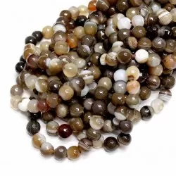 Beads Agate-faceted 8mm (0208003G)