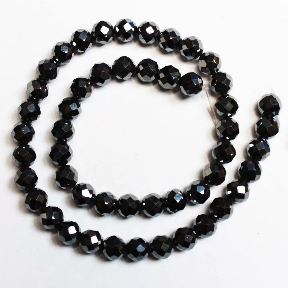 Beads Hematite-faceted 8mm (1008009G)