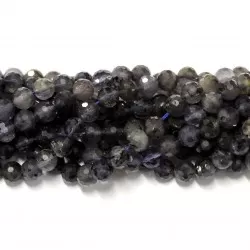 Beads Iolite-faceted 6mm (0006003G)